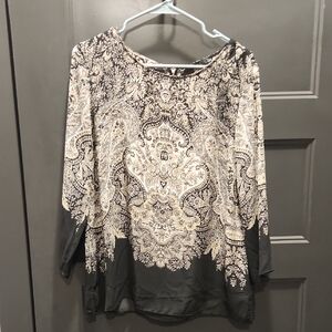 Elegant Black and Cream Women's Top